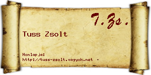Tuss Zsolt névjegykártya