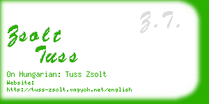 zsolt tuss business card